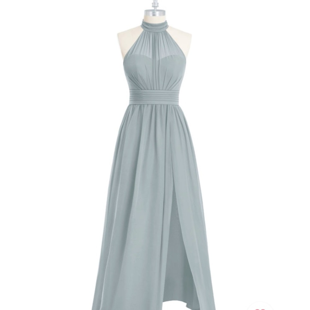 Grey bridesmaid dress , strapless